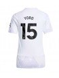 Billige Manchester United Leny Yoro #15 Bortedrakt Dame 2025-26 Kortermet